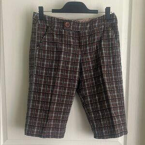 Burning Torch Brown Plaid Shorts